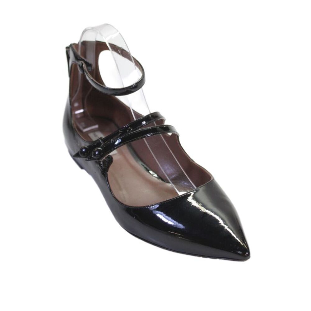 Tabitha Simmons Womens Leather Pointed Toe Ankle Satrap Sandals Black Size 9